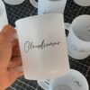 Caneca de Vidro Jateada Personalizada - 300ml