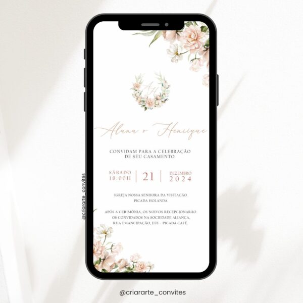 Convite Digital Interativo – Rose