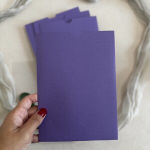 Envelope para Convite de Casamento Luva Roxo/Violeta