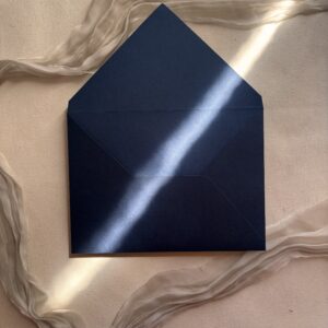 Envelope para Convite de Casamento Azul  Escuro