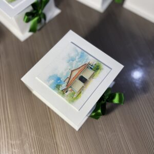 Caixa Cartonada Personalizada P com aquarela