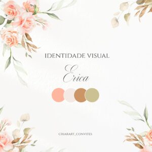 Identidade Visual Floral - tons de laranja e pêssego