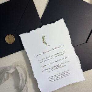 Convite de 15 anos M - Preto