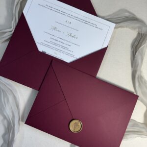 Convite de Casamento Marsala