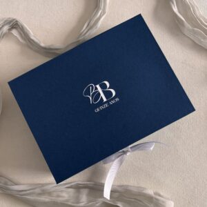 Caixa cartonada Personalizada 15 anos M - Azul