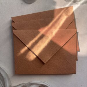 Envelope para Convite de Casamento terracota em papel algodão