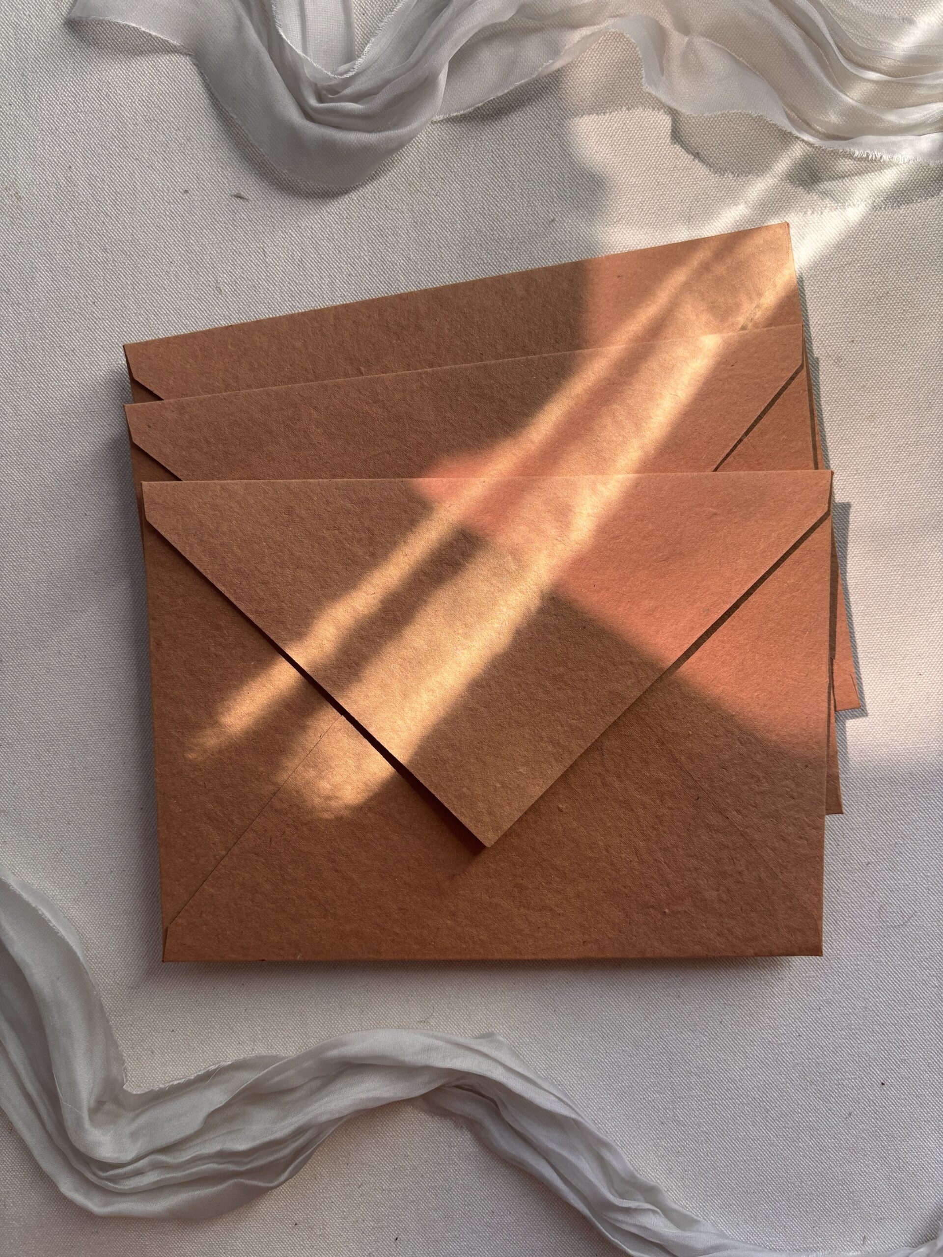 Envelope para Convite de Casamento terracota em papel algodão